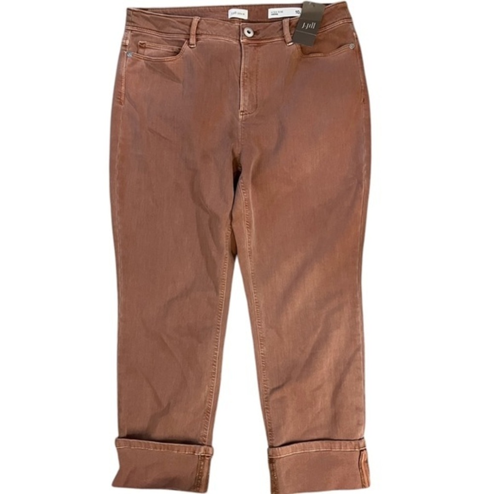 NWT! J. JILL High Rise Cropped Jeans, Light Auburn, 10P